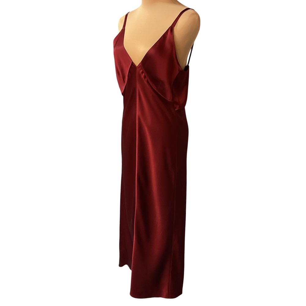 Helmet Lang Women's Elegant Bias Cut Evening Party Satin Slip Dress Size Medium - Picture 4 of 12